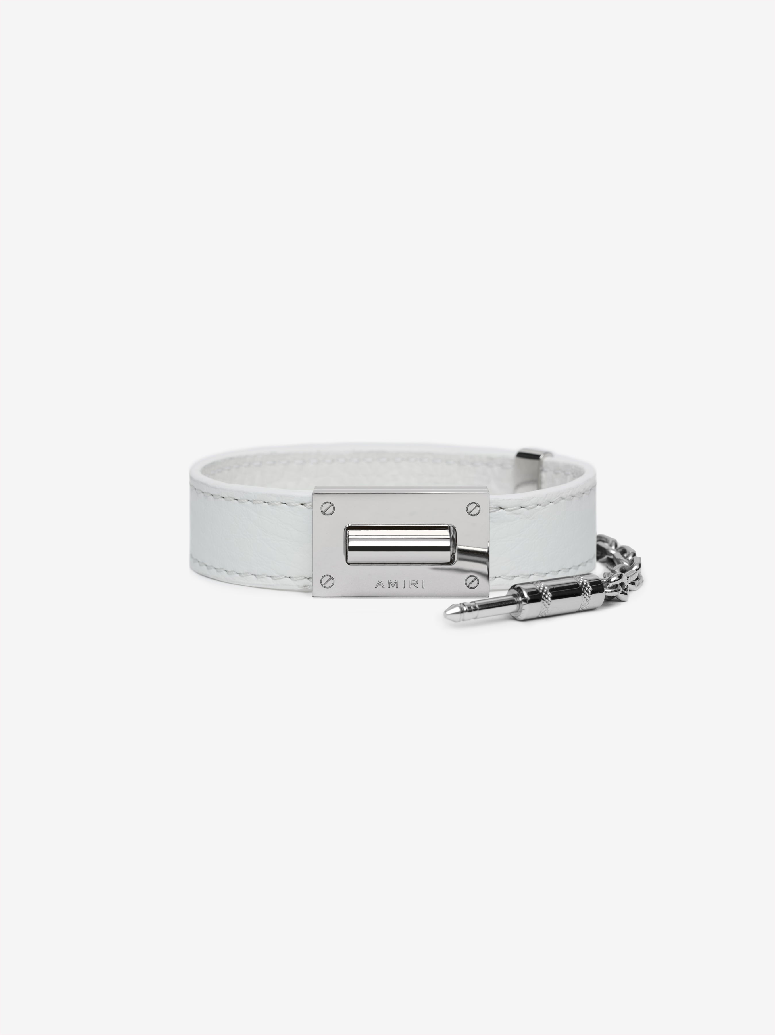Amiri Pebbled Jax Bracelet White