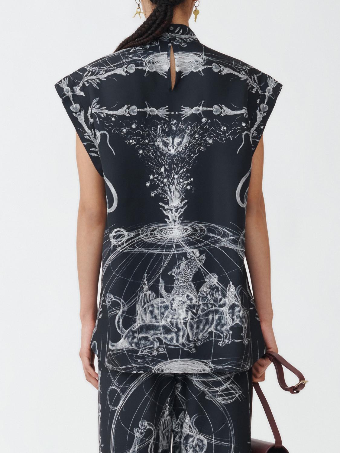 Fabiana Filippi Sleeveless Top with Front Puckering - Blue