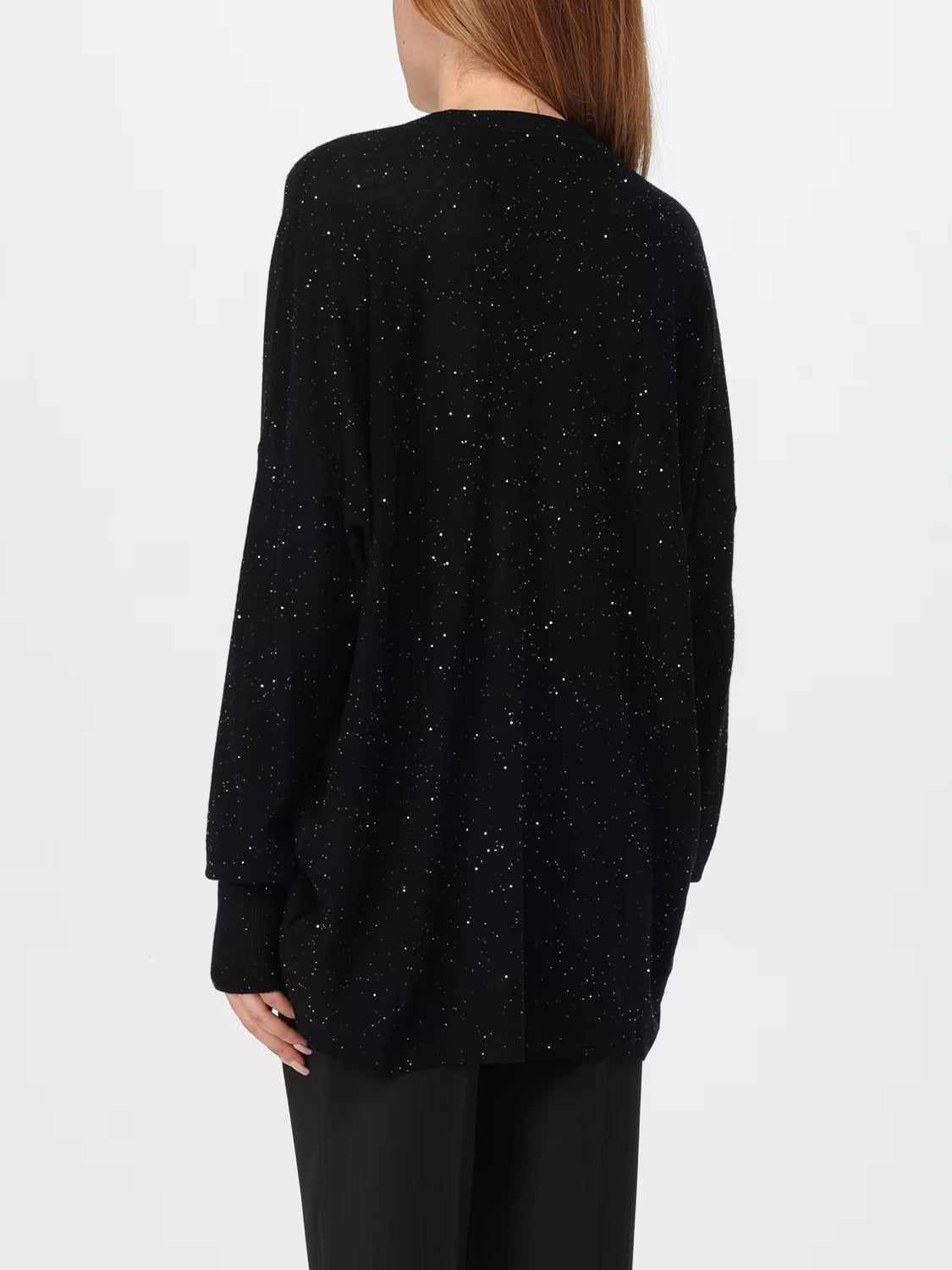 Fabiana Filippi Oversized Crew Neck Sweater - Black