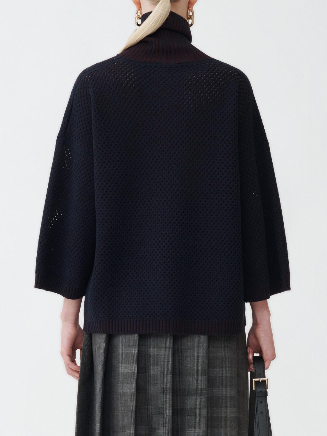 Fabiana Filippi Bicolor Mesh Turtleneck T-Shirt - Blue