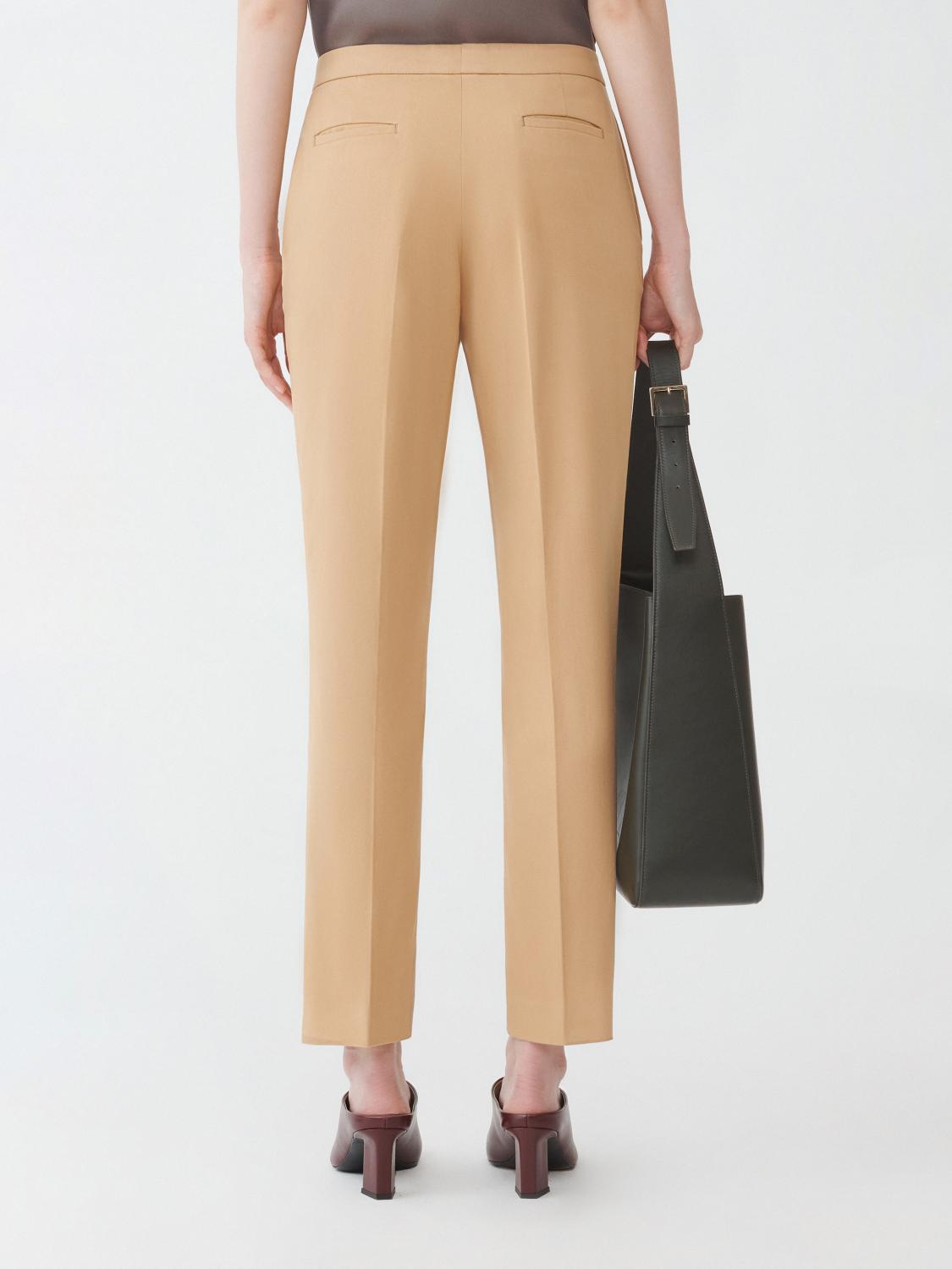 Fabiana Filippi Cotton Gabardine Regular Fit Trousers - Tan