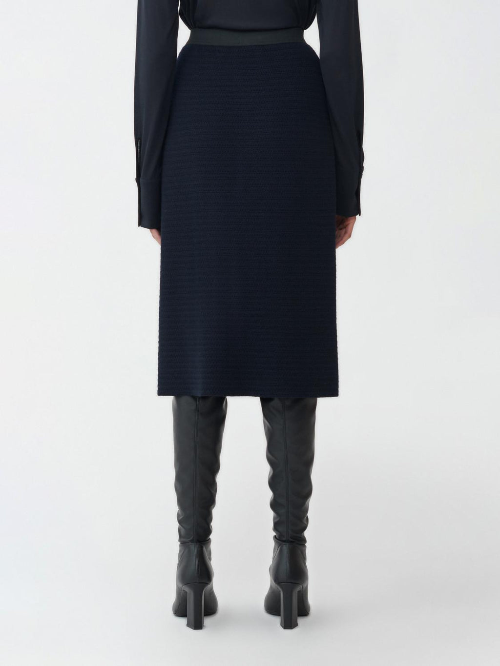 Fabiana Filippi Mat Stitch Skirt - Blue