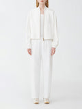 Fabiana Filippi Milano Stitch Jersey Jogging Fit Trousers with Filo Diamante - White