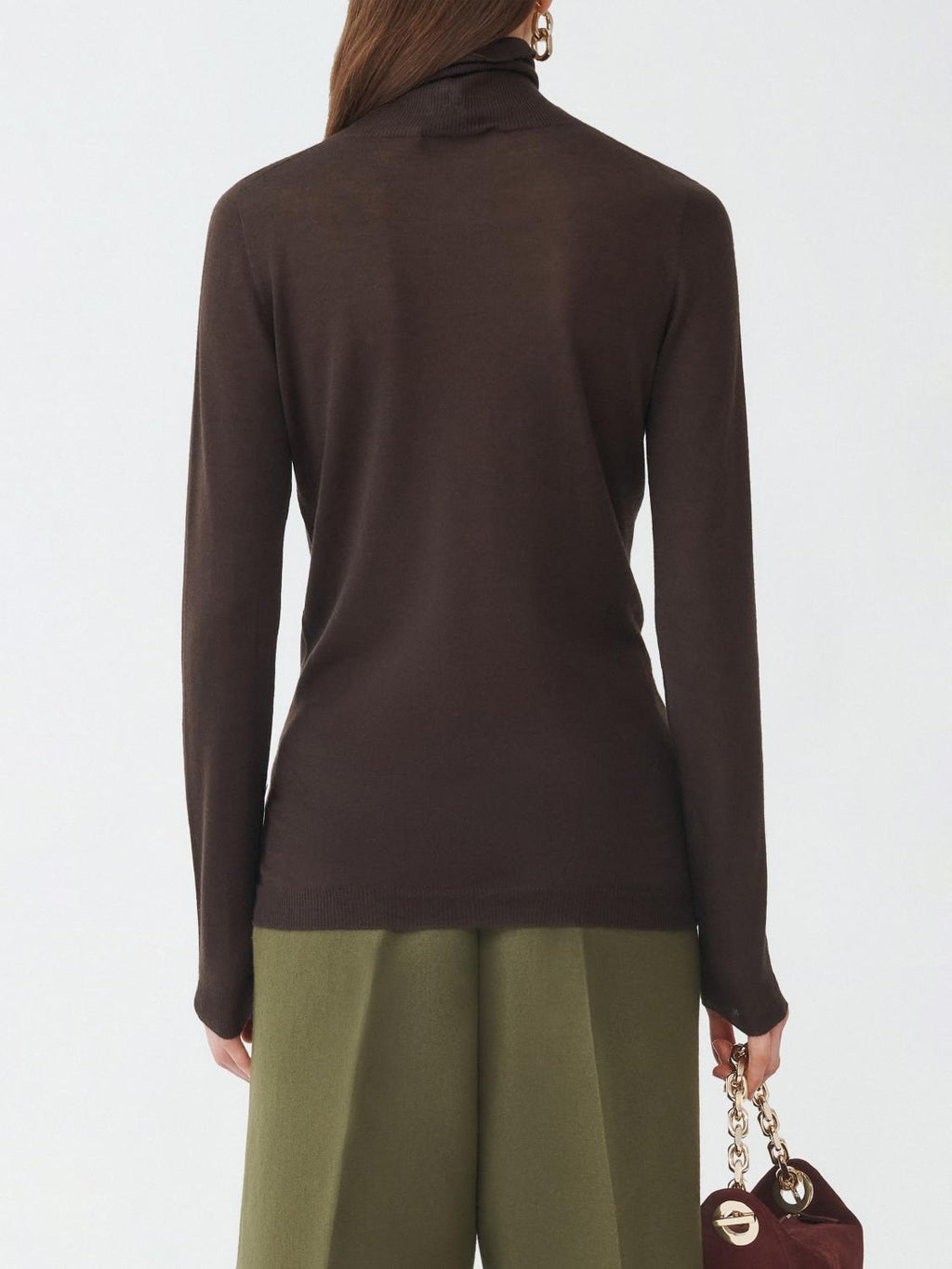 Fabiana Filippi Cashmere-Silk Turtleneck Sweater - Brown