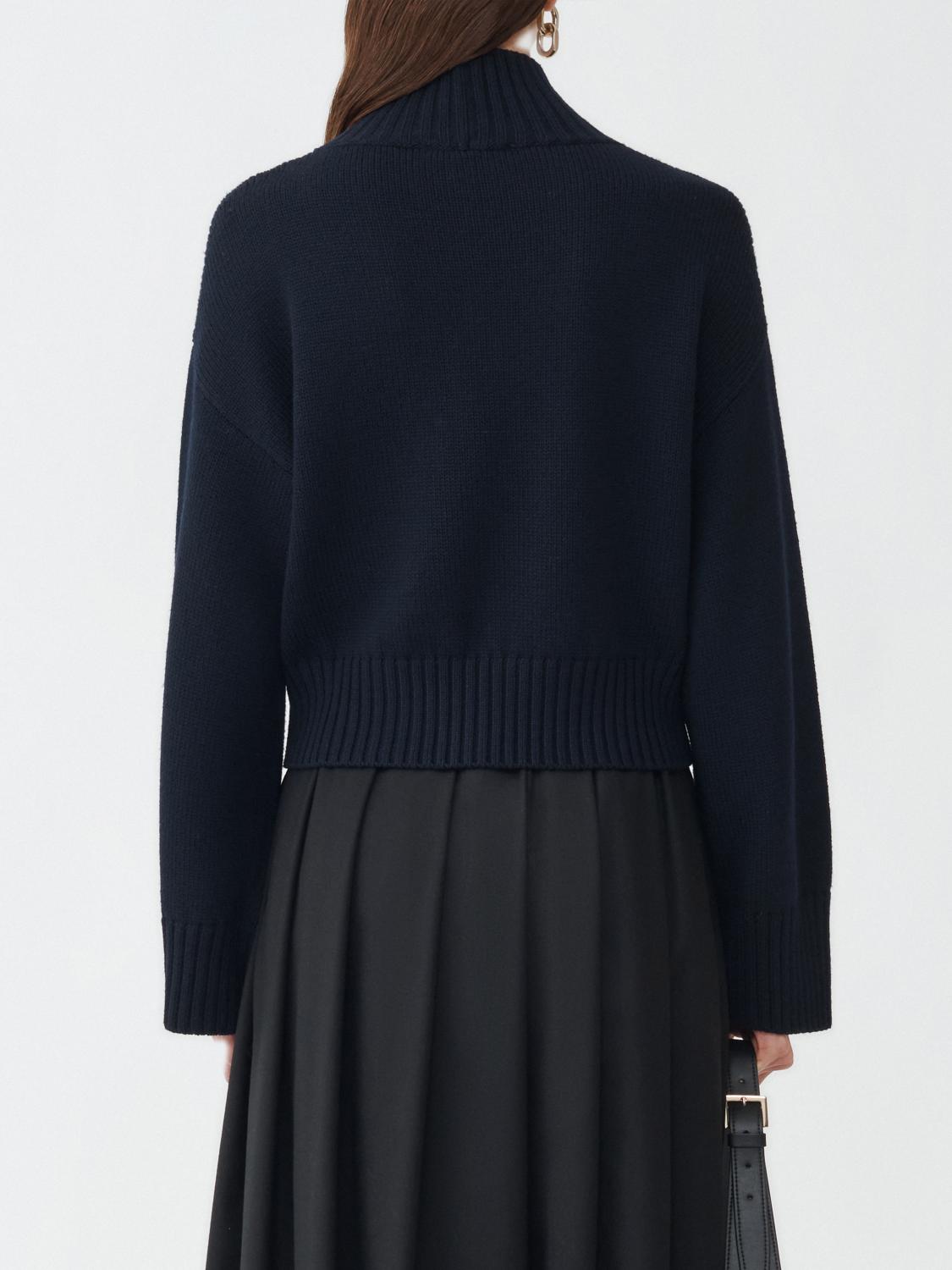Fabiana Filippi Merino Wool Cropped Turtle Neck Sweater - Blue