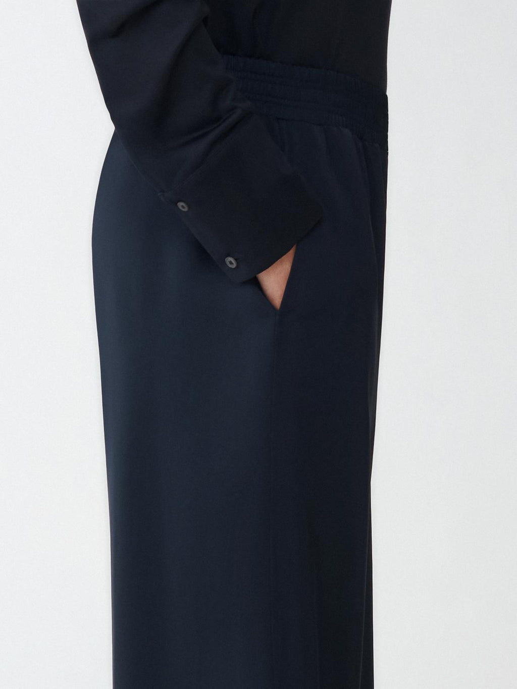Fabiana Filippi Viscose Satin Wide Leg Trousers - Blue