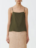 Fabiana Filippi Straight Collar Top - Olive Green