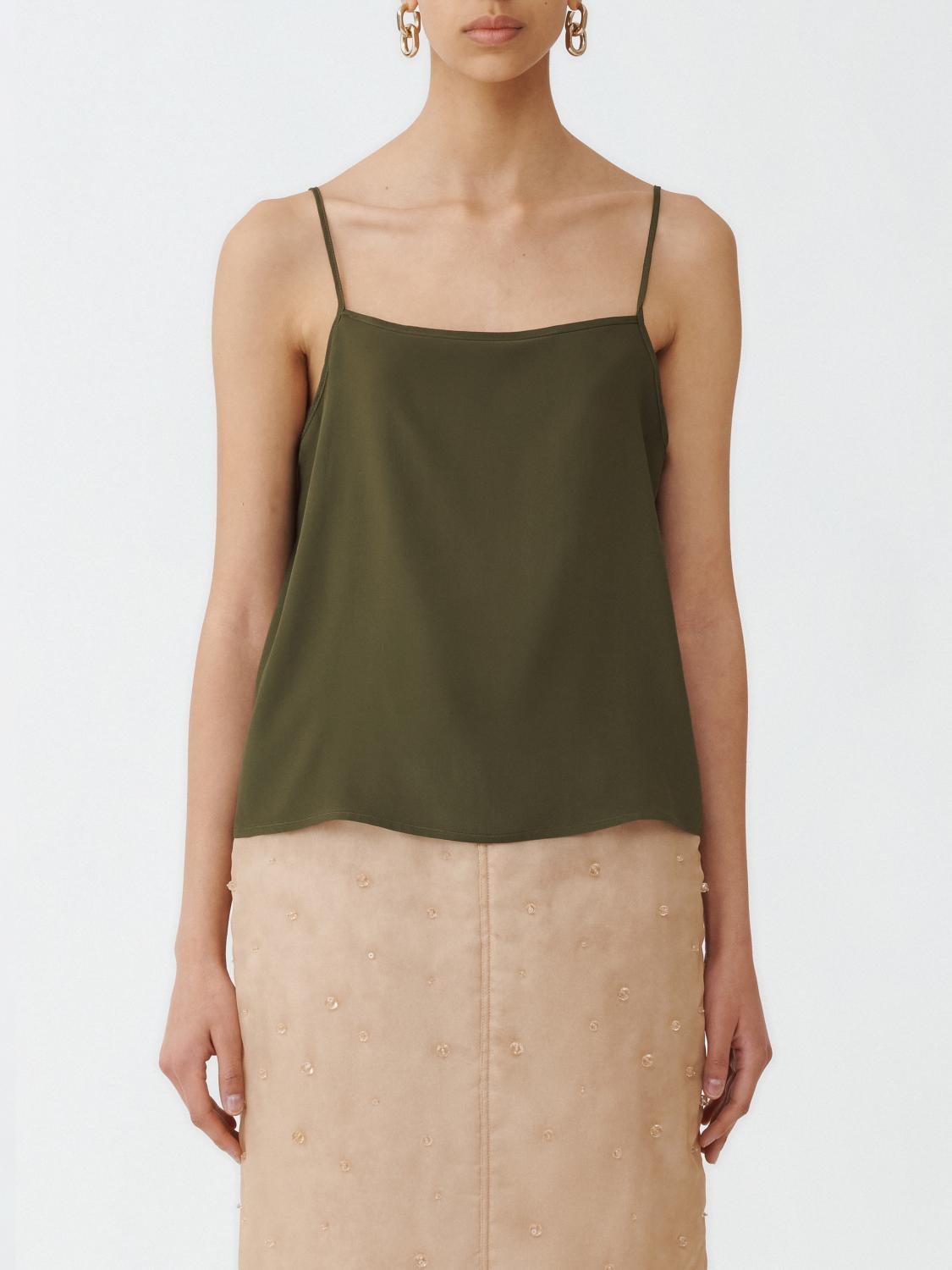 Fabiana Filippi Straight Collar Top - Olive Green