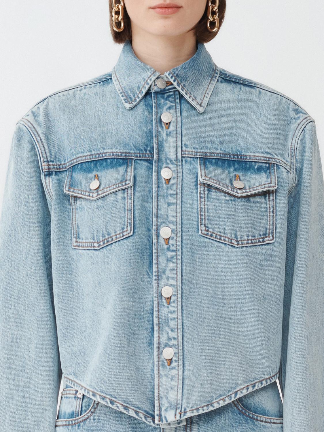 Fabiana Filippi Denim Shirt Jacket - Light Blue