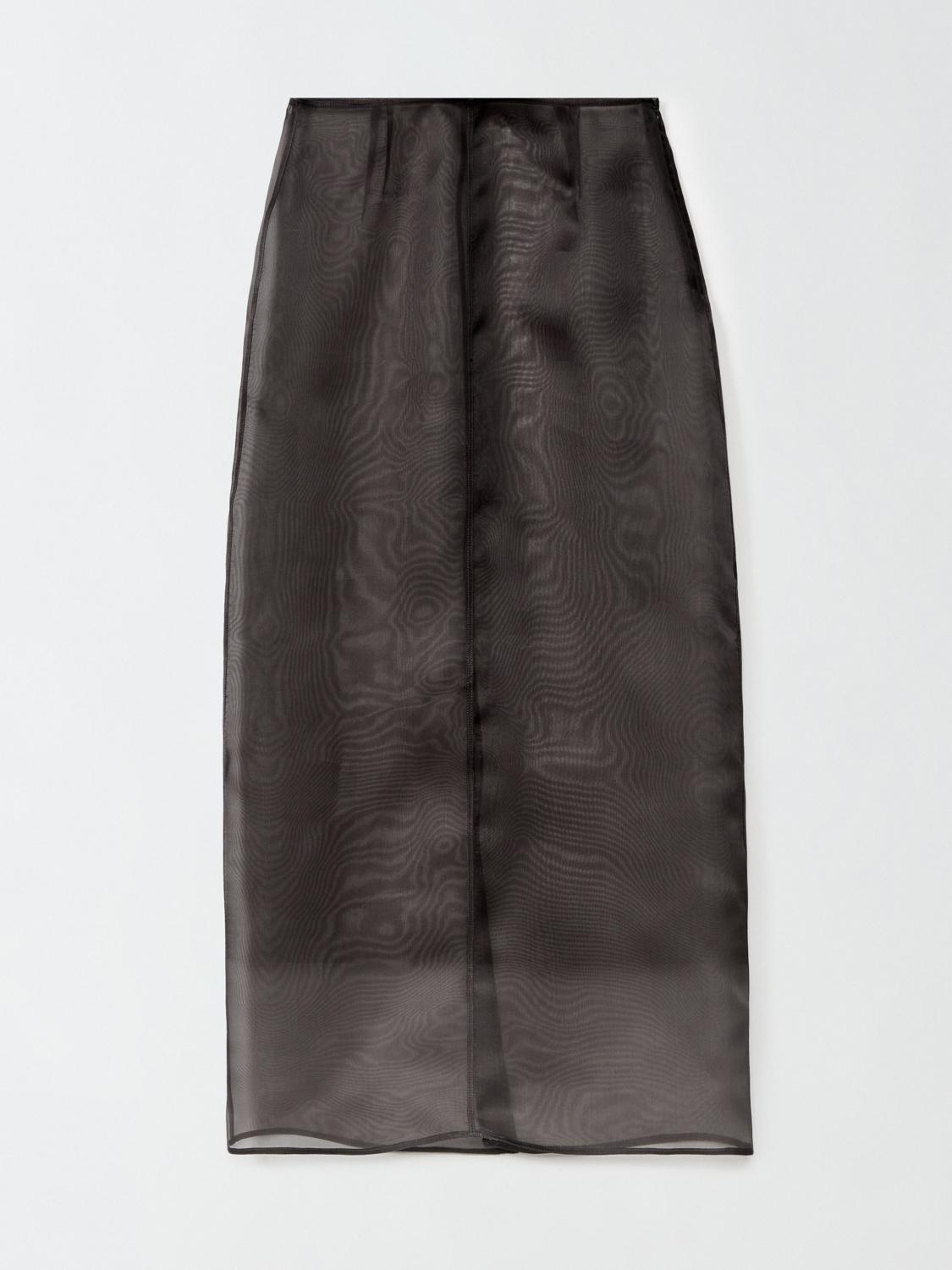 Fabiana Filippi Satin Organza Pencil Skirt - Grey