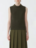 Fabiana Filippi Ribbed Cashmere Vest - Olive Green