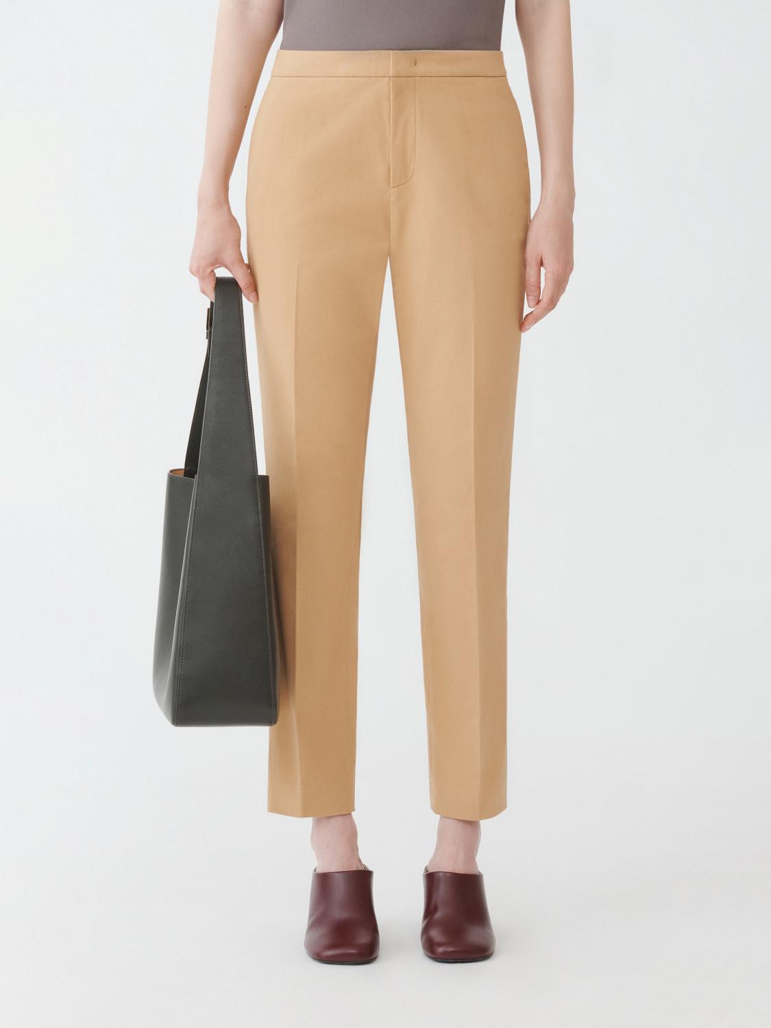 Fabiana Filippi Cotton Gabardine Regular Fit Trousers - Tan