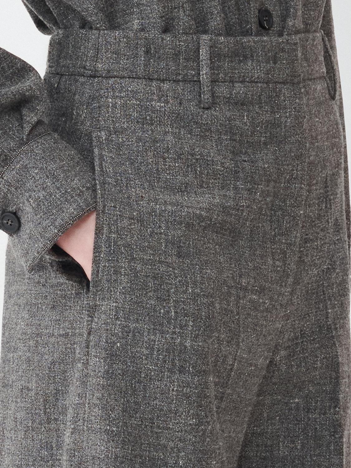 Fabiana Filippi Malfilé Flannel Wide Leg Trousers - Gray