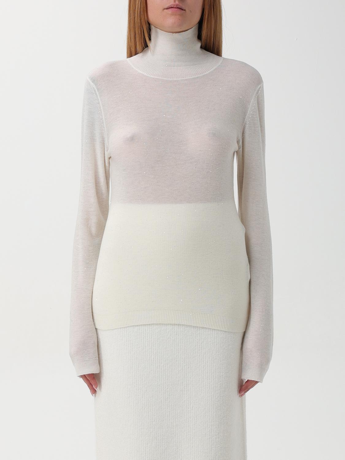 Fabiana Filippi Turtle Neck Slim Fit Sweater - White