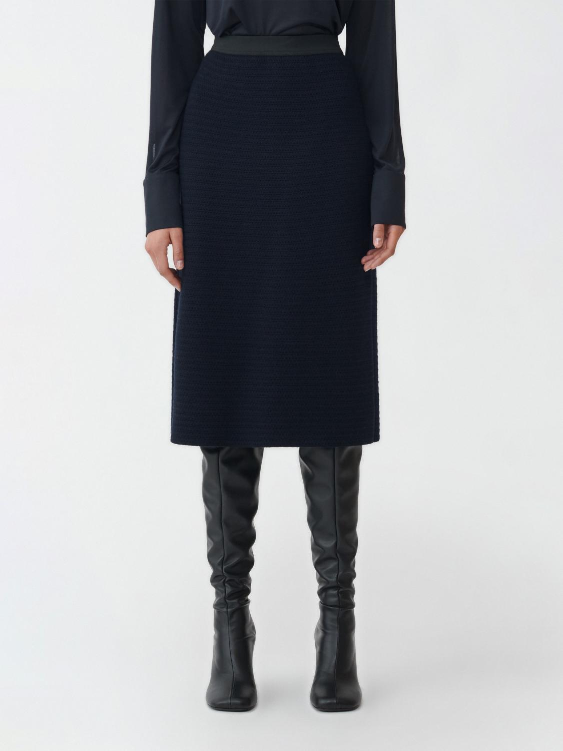 Fabiana Filippi Mat Stitch Skirt - Blue