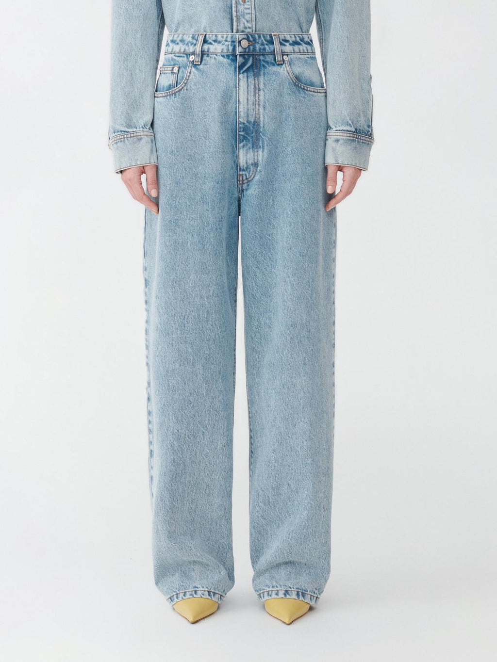 Fabiana Filippi Indigo Denim Wide Leg Trousers - Blue