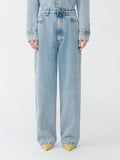 Fabiana Filippi Indigo Denim Wide Leg Trousers - Blue