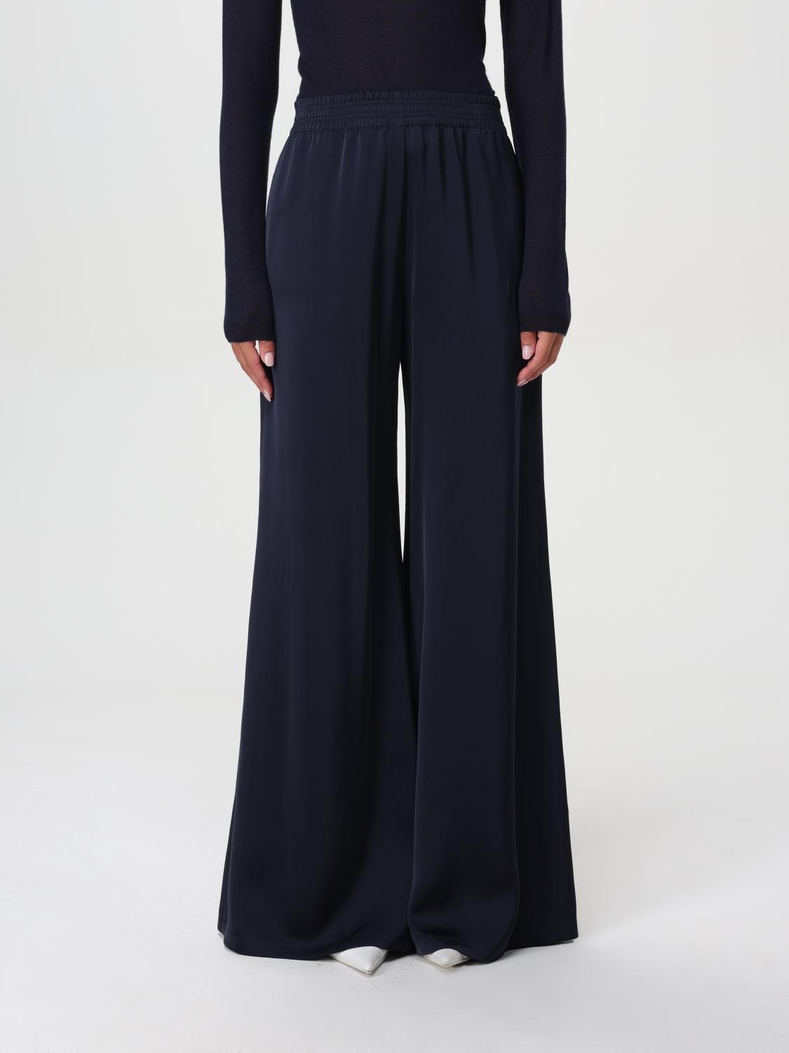 Fabiana Filippi Viscose Satin Wide Leg Trousers - Blue