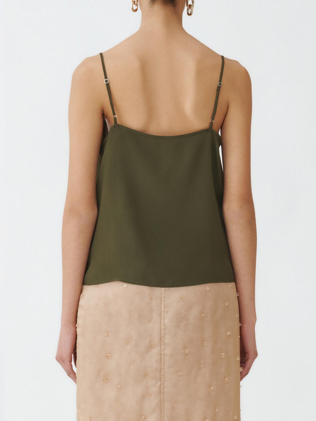 Fabiana Filippi Straight Collar Top - Olive Green