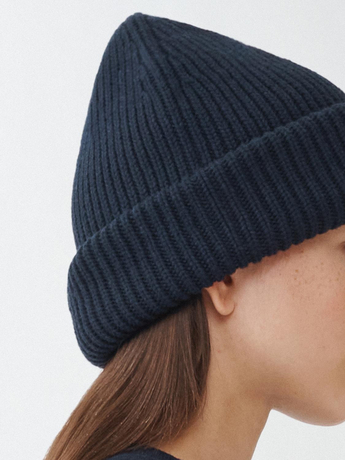 Fabiana Filippi Platinum Yarn Knit Hat - Blue-Size U