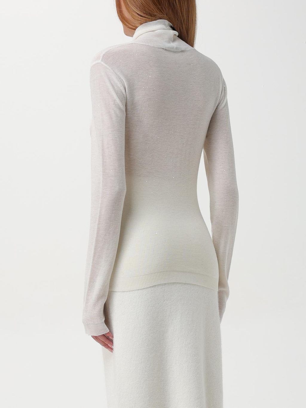 Fabiana Filippi Turtle Neck Slim Fit Sweater - White