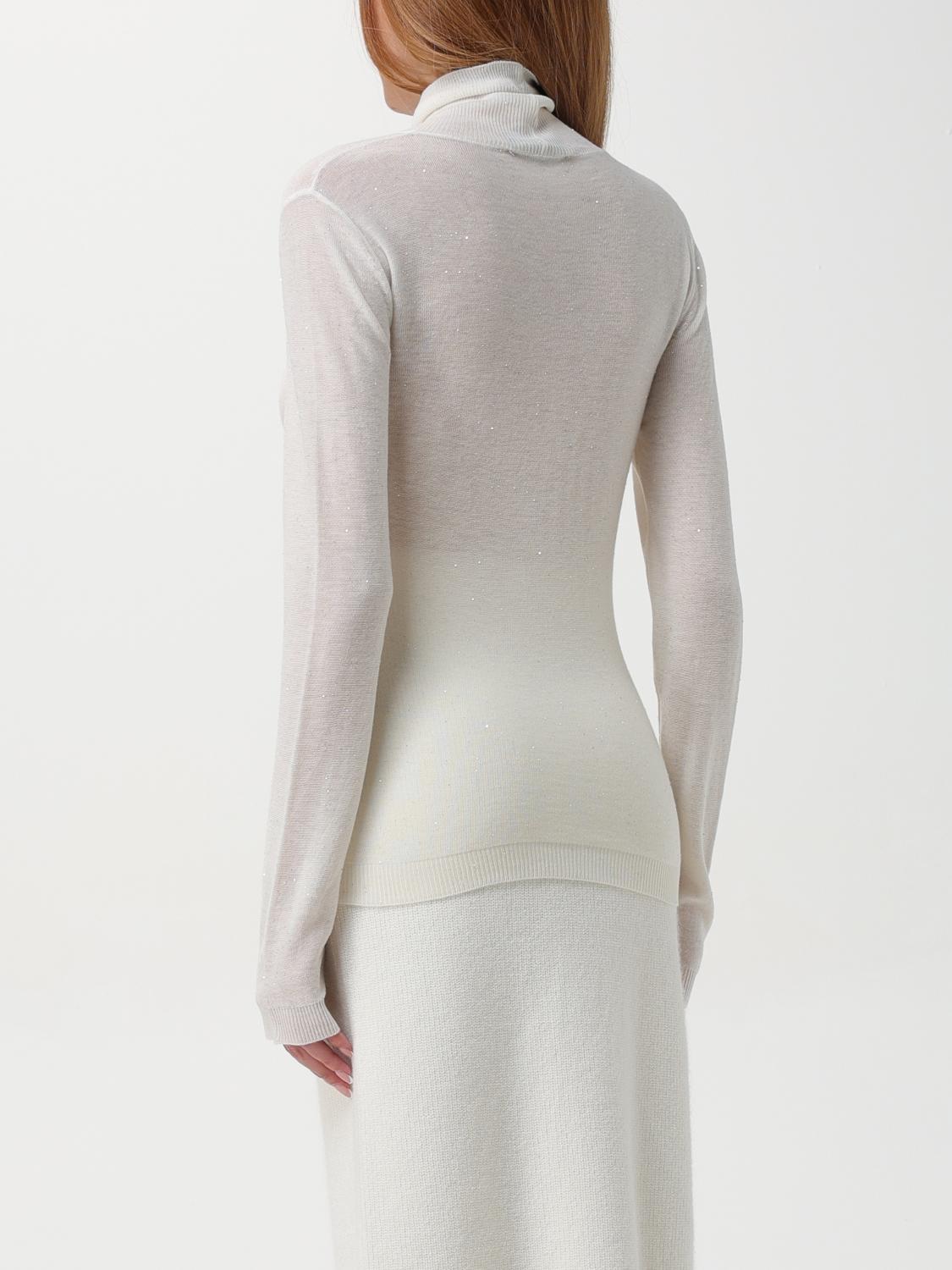 Fabiana Filippi Turtle Neck Slim Fit Sweater - White