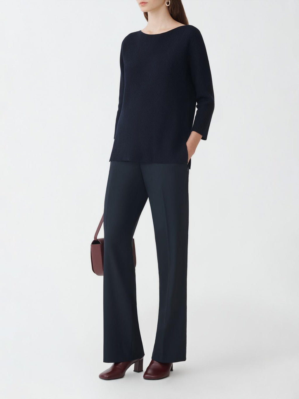 Fabiana Filippi Bistretch Wool Low Waist Trousers - Blue