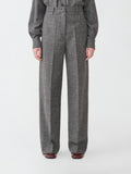 Fabiana Filippi Malfilé Flannel Wide Leg Trousers - Gray