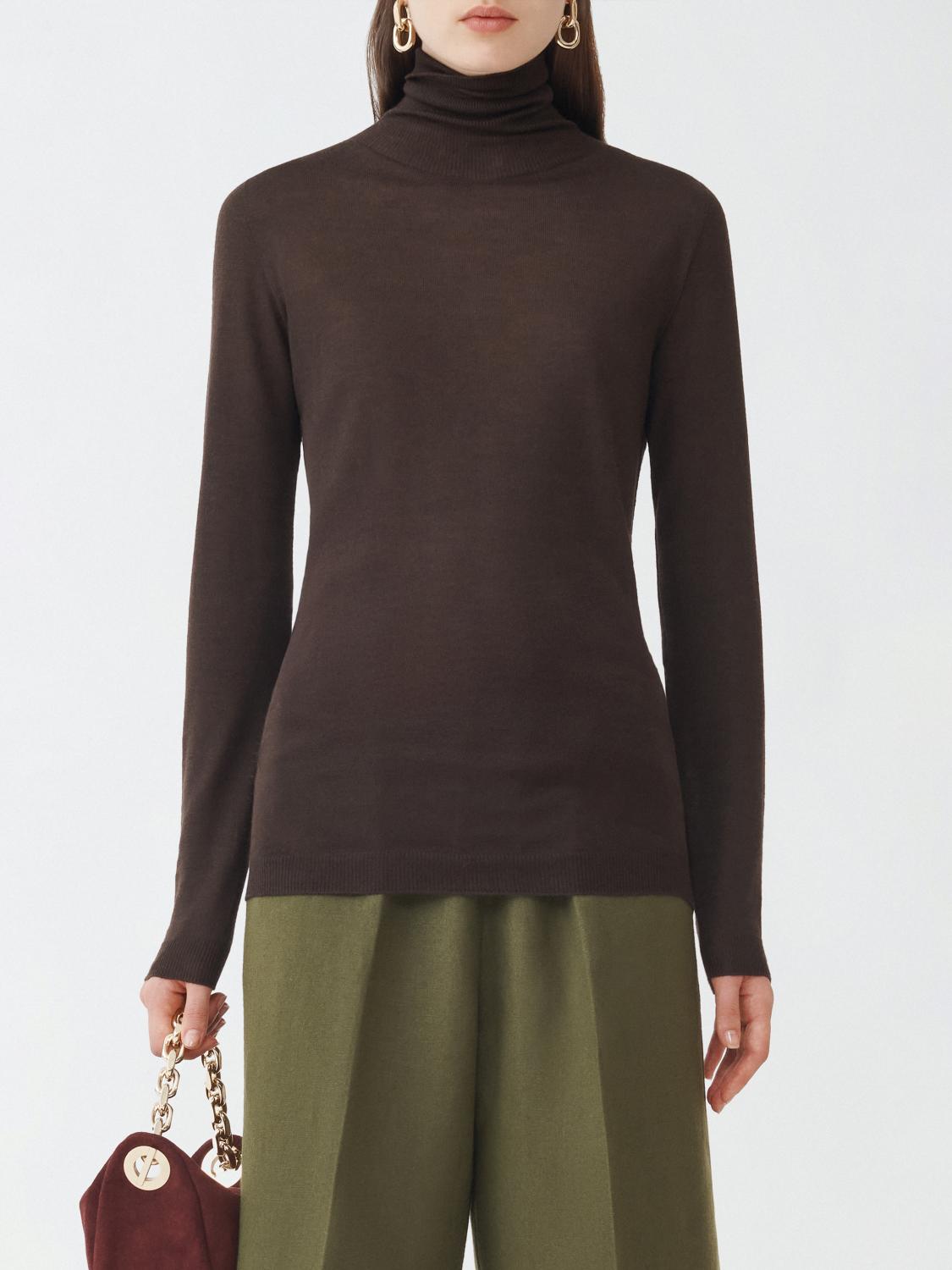 Fabiana Filippi Cashmere-Silk Turtleneck Sweater - Brown