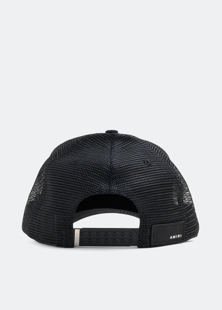 Amiri Logo Trucker Hat - Black/Carolina Blue