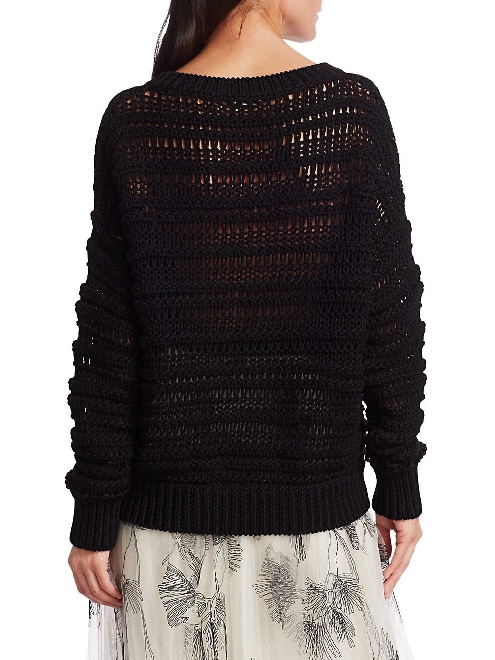 Brunello Cucinelli Women's Signature Monili-Detail Sweater in Black – Size S