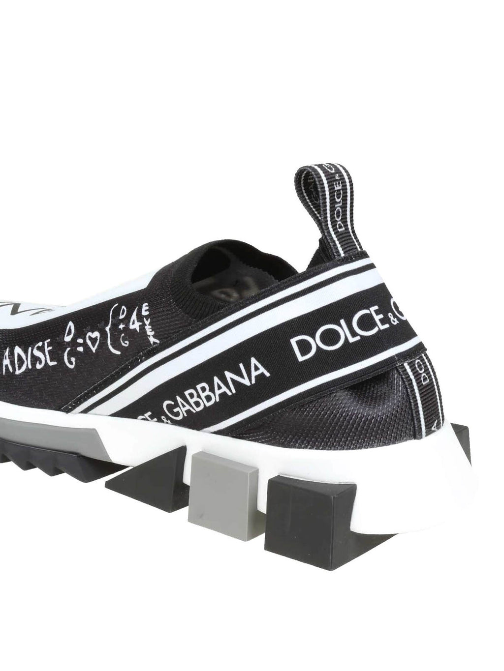 Dolce & Gabbana Sorrento Melt Graffiti Sneakers - Black
