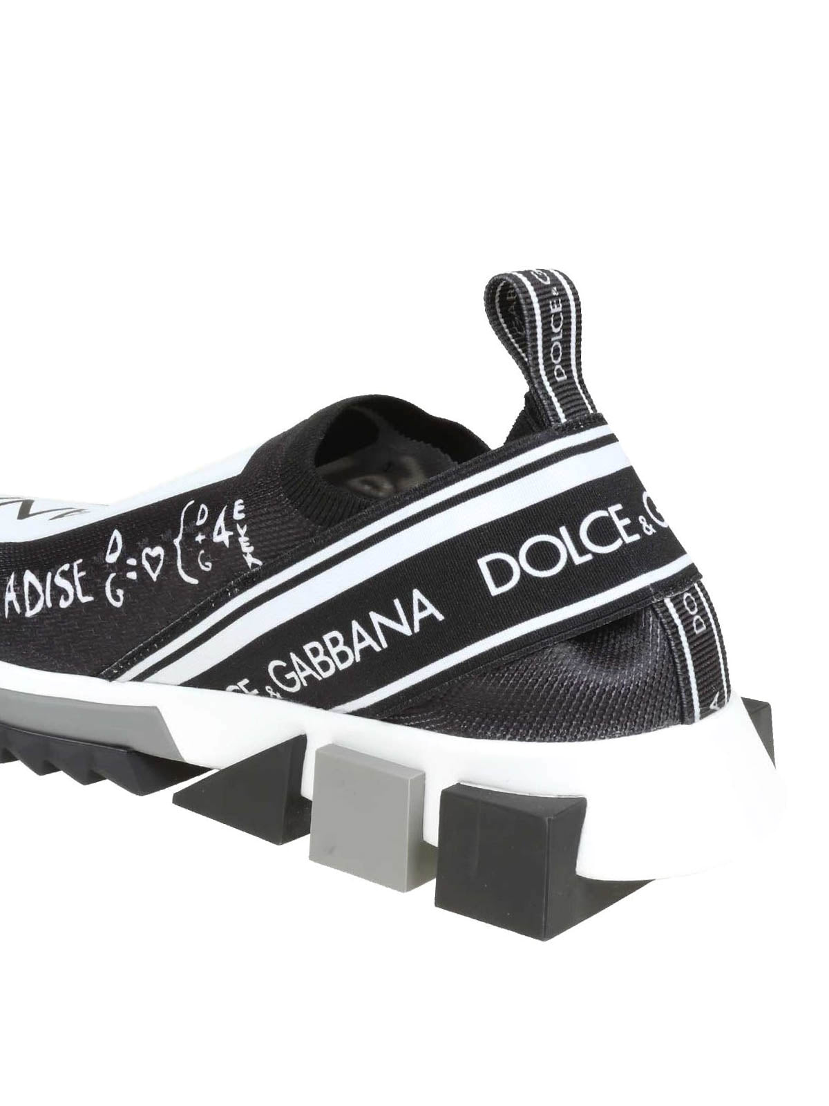 Dolce & Gabbana Sorrento Melt Graffiti Sneakers - Black